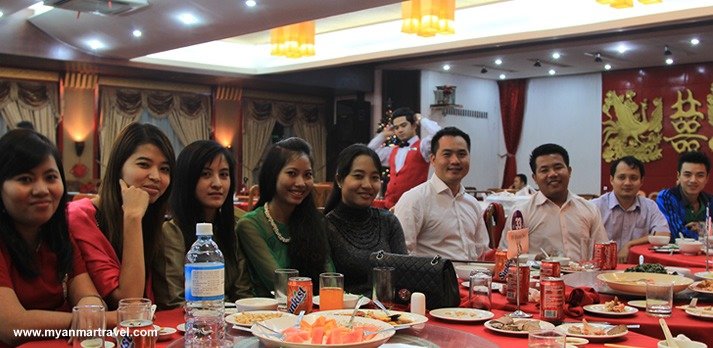 Year End Party 2012 of Asia Travel & Leisure in Yangon